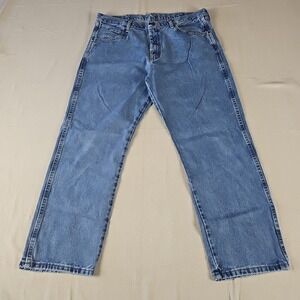 Wrangler Jeans Mens 38x30 Rugged Wear Relaxed Fit‎ Distressed Western 1035001AI